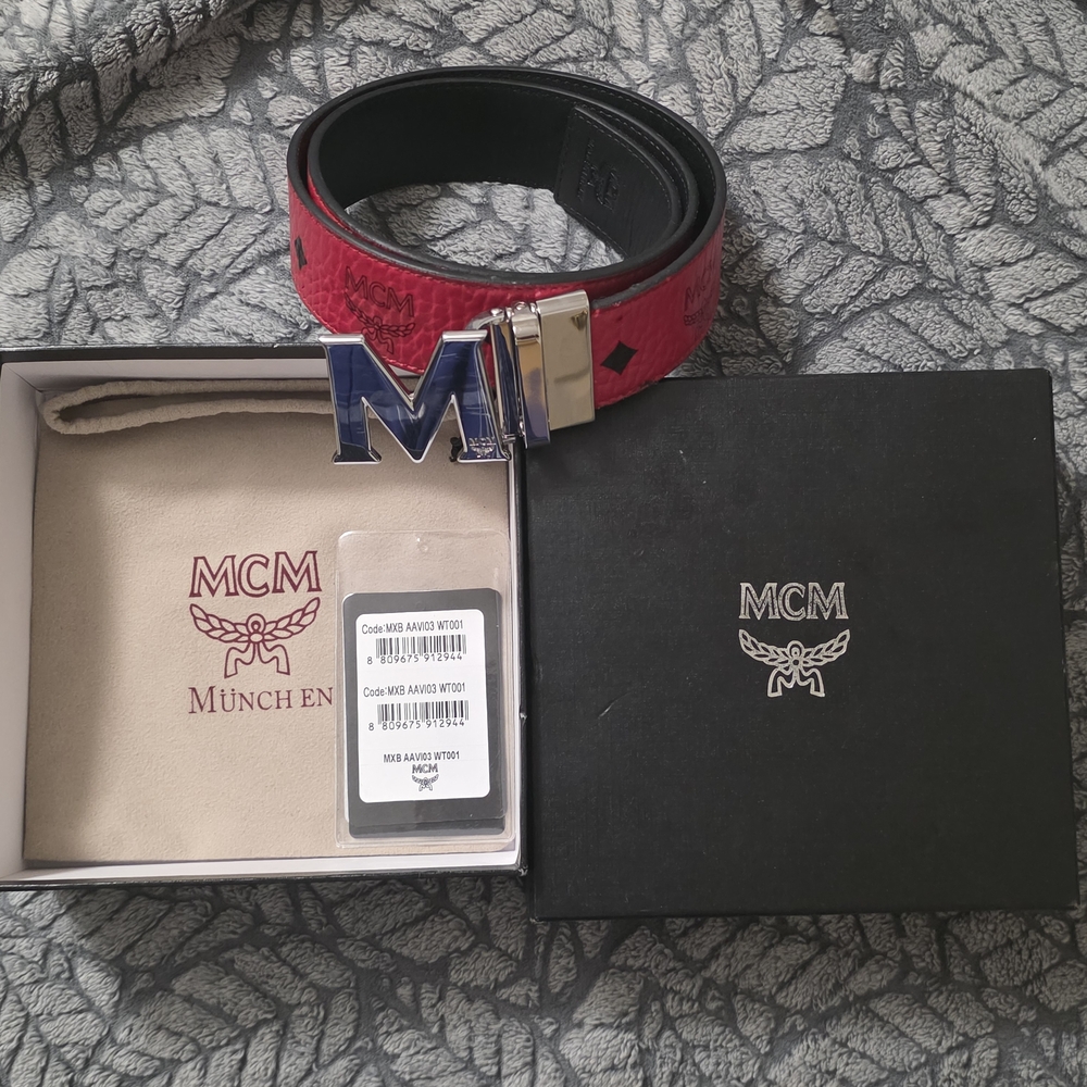 MCM Silver Belt for Men - Picture 2 of 8